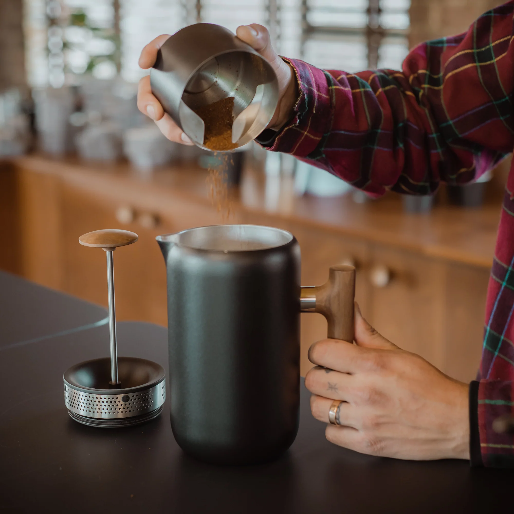 Clara French Press - Matte Black - Fellow - Image 3